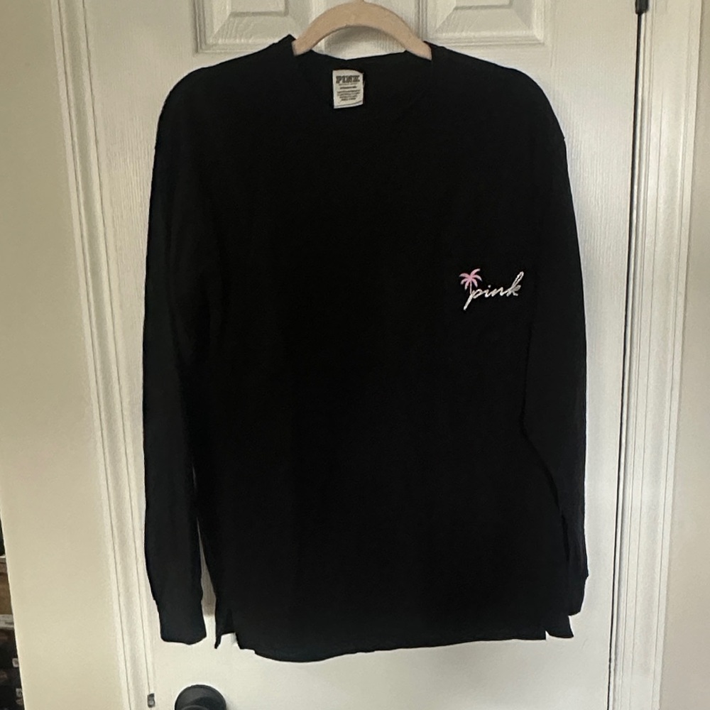 PINK Victoria's Secret Black Top with Logo